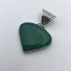 Jade in sterling silver pendant